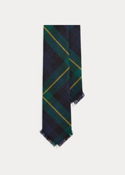 Polo Ralph Lauren Fringed Tartan Wool Narrow Slips Herre Danmark (TMRFI2306)